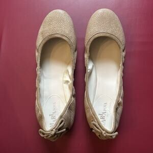Used Maria Shariapova Cole Haan Bacara Ballet Flats Shoes Taupe/Brown Size 7.5